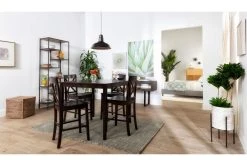 Austin 83" Bookcase -Living Spaces Store 209190 brown metal bookcase room 41