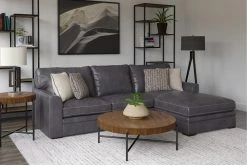 Austin 83" Bookcase -Living Spaces Store 209190 brown metal room divider room 44