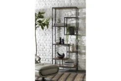 Austin 83" Bookcase -Living Spaces Store 209190 natural metal bookcase room 35