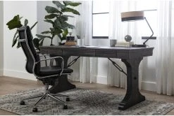 Moby Black Faux Leather High Back Rolling Office Chair -Living Spaces Store 223558 black faux leather office chair room 70