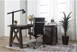 Moby Grey Faux Leather High Back Rolling Office Chair -Living Spaces Store 223560 grey multi media office chair room 33