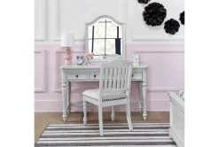 Julia Desk Chair -Living Spaces Store 242547 grey wood office chair room 43