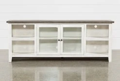 Dixon White 84" TV Stand With Glass Doors 13 Dixon White 84" TV Stand With Glass Doors -Living Spaces Store 244783 white wood 84 inch tv stand 2