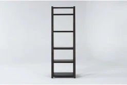 Pierce Espresso 72" Leaning Bookcase
