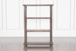 Living Spaces Store -Living Spaces Store 251322 grey wood bookcase front 02