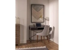 Moda II Grey Dining Side Chair -Living Spaces Store 254075 grey fabric dining chair room 44