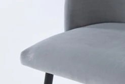 Duffy Grey Dining Side Chair -Living Spaces Store 256193 grey fabric dining chair detail 45