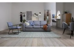 Duffy Grey Dining Side Chair -Living Spaces Store 256193 grey fabric dining chair room 47