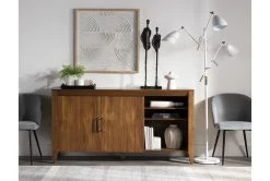 Duffy Grey Dining Side Chair -Living Spaces Store 256193 grey fabric dining chair room 57