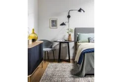 Duffy Grey Dining Side Chair -Living Spaces Store 256193 grey fabric dining chair room 60