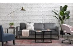 Phoebe Blush Velvet Rolling Office Chair -Living Spaces Store 256361 pink multi media office chair room 37