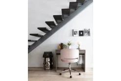 Phoebe Blush Velvet Rolling Office Chair -Living Spaces Store 256361 pink multi media office chair room 41