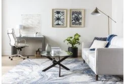 Moby White Faux Leather High Back Rolling Office Chair -Living Spaces Store 256363 white multi media office chair room 35