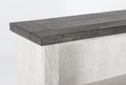 Dixon White 74" Bookcase -Living Spaces Store 267820 white wood bookcase detail 44