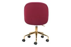 Red Velvet And Gold Desk Chair -Living Spaces Store 269502 red metal office chair detail 46