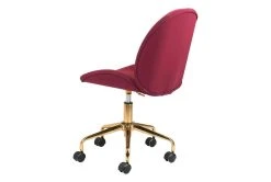 Red Velvet And Gold Desk Chair -Living Spaces Store 269502 red metal office chair detail 47