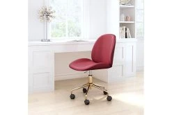 Red Velvet And Gold Desk Chair -Living Spaces Store 269502 red metal office chair room 85