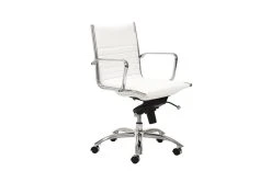 Living Spaces Store -Living Spaces Store 271919 white leather office chair detail 44