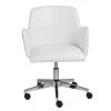 Grimstad White Faux Leather Desk Chair -Living Spaces Store 271966 white leather office chair signature 01