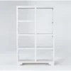 Cora Room Divider Bookcase -Living Spaces Store 277046 white wood room divider signature 01