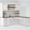 Aberdeen 4 Piece Modular L-Shaped Desk With Hutch 1 Aberdeen 4 Piece Modular L-Shaped Desk With Hutch -Living Spaces Store 277148 white wood desk and hutch set signature 01