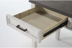 Aberdeen 3 Piece Modular L-Shaped Desk -Living Spaces Store 277149 white wood desk detail 49