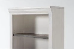 Aberdeen 76" Door Bookcase -Living Spaces Store 277152 white wood bookcase detail 44