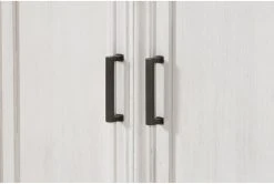 Aberdeen 76" Door Bookcase -Living Spaces Store 277152 white wood bookcase detail 45