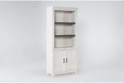 Aberdeen 76" Door Bookcase -Living Spaces Store 277152 white wood bookcase side 18