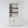 Aberdeen 76" Door Bookcase 1 Aberdeen 76" Door Bookcase -Living Spaces Store 277152 white wood bookcase signature 01