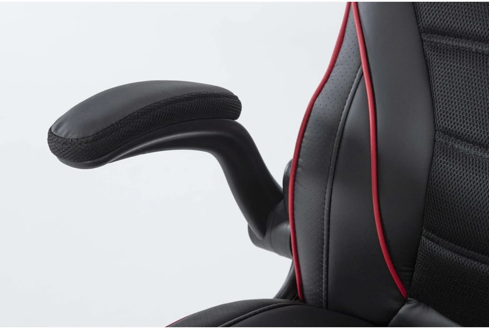 Theory Black Gaming Chair With Red Trim 10 Theory Black Gaming Chair With Red Trim - Image 8