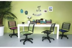 Uppsala Black And Graphite Low Back Bungee Desk Chair -Living Spaces Store 282854 black nylon office chair detail 48