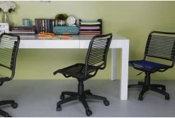 Uppsala Black And Graphite Low Back Bungee Desk Chair -Living Spaces Store 282854 black nylon office chair detail 49