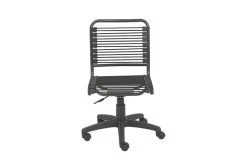 Uppsala Black And Graphite Low Back Bungee Desk Chair