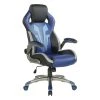 Optimus Blue/Black Gaming Chair With Flip Up Padded Armrests
