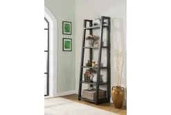 Regis Black 72" Angled Bookshelf