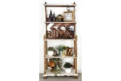 32X75 White Wood Shelving Unit -Living Spaces Store 293099 white wood bookcase room 85