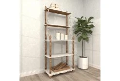 32X75 White Wood Shelving Unit -Living Spaces Store 293099 white wood bookcase room 88