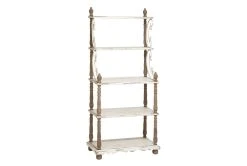 32X75 White Wood Shelving Unit