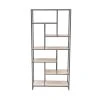 30X64 Brown Wood Shelving Unit -Living Spaces Store 293159 brown multi media bookcase signature 02