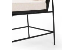 Sierra White/Black Ladderback Dining Chair -Living Spaces Store 301035 white polyester dining chair detail 45