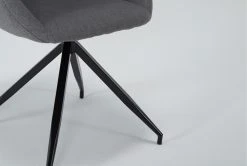 Imogen Charcoal Office Chair -Living Spaces Store 301760 grey fabric office chair detail 44