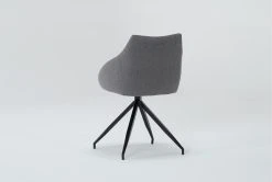 Imogen Charcoal Office Chair -Living Spaces Store 301760 grey fabric office chair side 19