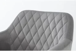 Cassandra Grey Velvet Rolling Office Chair -Living Spaces Store 301762 grey velvet office chair detail 44