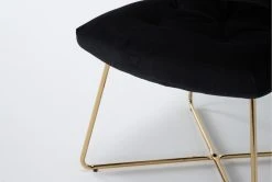 Alexas Black Velvet Office Chair -Living Spaces Store 301768 black velvet office chair detail 44