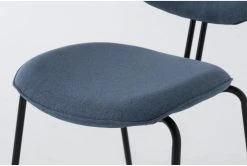 Iago Navy Armless Chair -Living Spaces Store 301771 blue fabric office chair detail 45