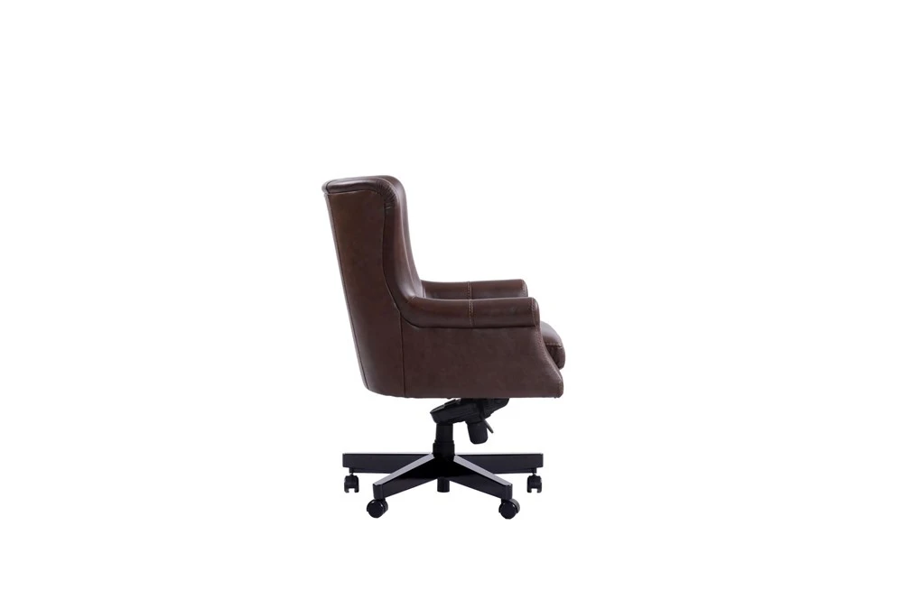 Beau Brown Leather Office Chair 4 Beau Brown Leather Office Chair - Image 2