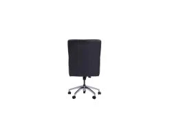 Edgar Black Leather Office Chair -Living Spaces Store 303550 black leather office chair back 82