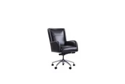 Edgar Black Leather Office Chair -Living Spaces Store 303550 black leather office chair detail 44