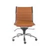 Sawtelle Faux Leather Cognac Low Back Armless Office Chair -Living Spaces Store 304204 orange leather office chair signature 01